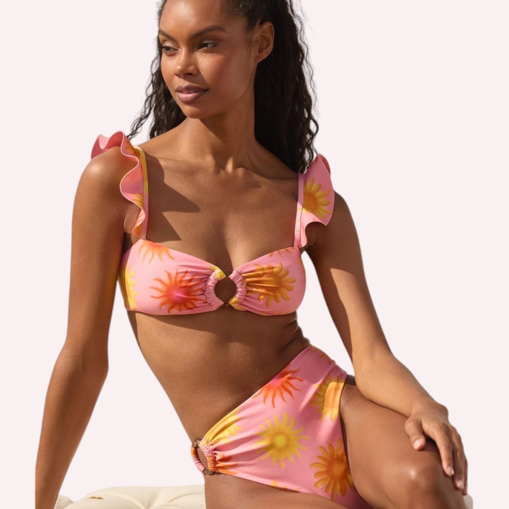 FARM Rio Sun Swim Bikini Set in Pink M
